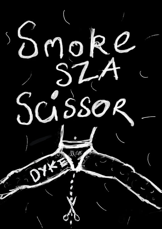 Smoke SZA scissor black tee S-XL